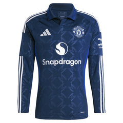 Manchester United 2024/25 Away Replica Long Sleeve Jersey Discount - Navy 