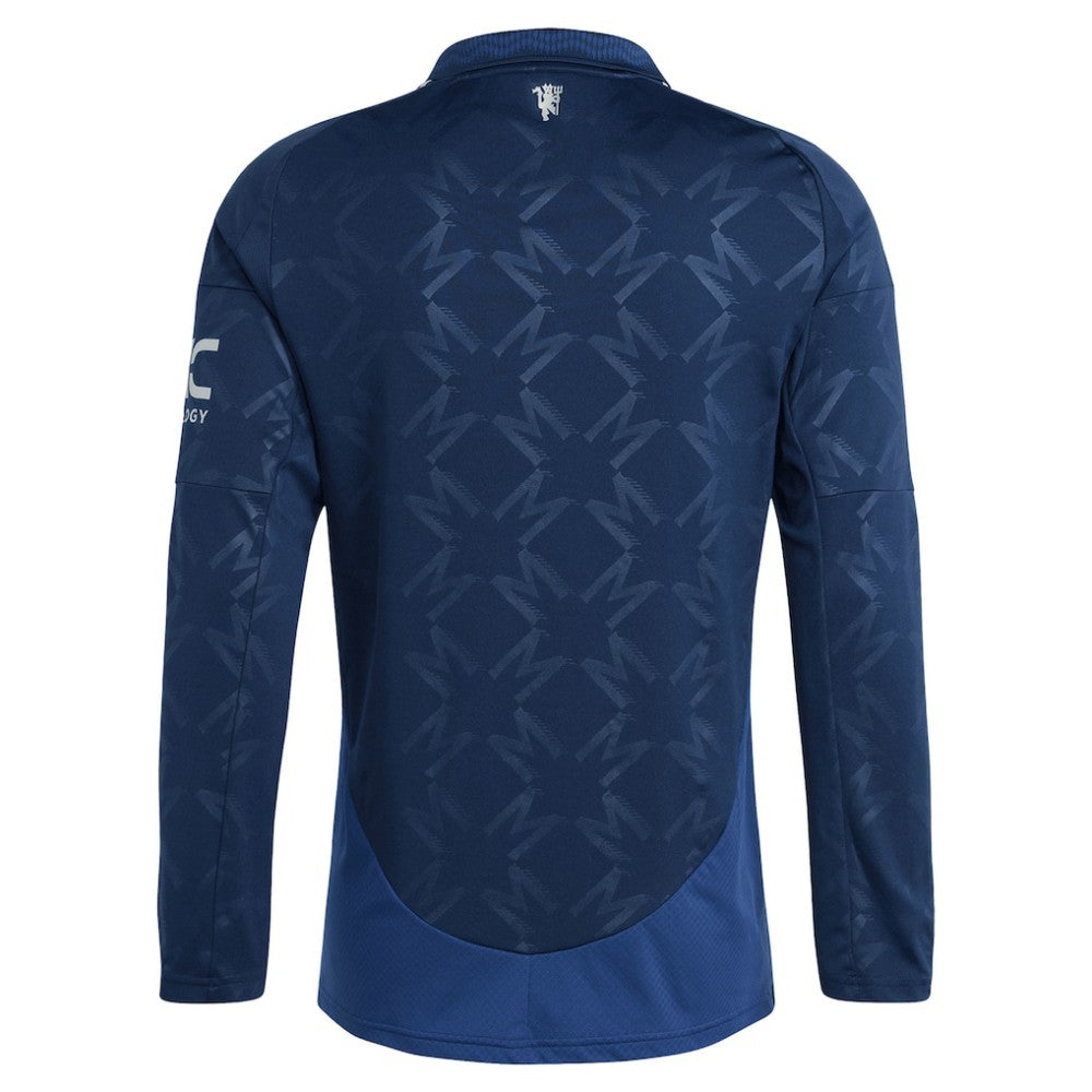 Manchester United 2024/25 Away Replica Long Sleeve Jersey Discount - Navy 