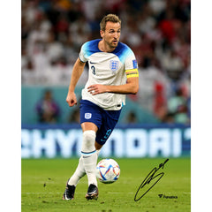 Harry Kane England National Team Autographed 8" x 10" White Jersey Passing Photograph 