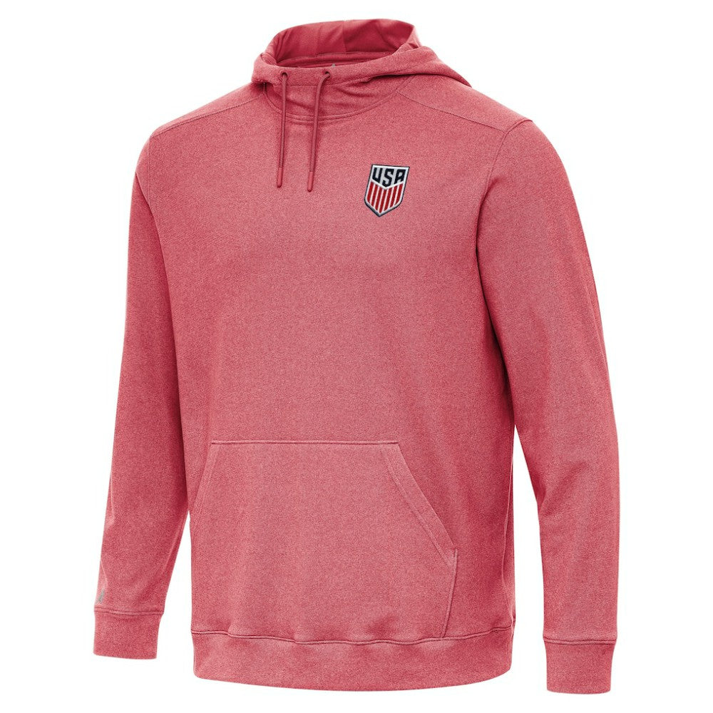 USMNT Antigua Cloud Pullover Hoodie on sale - Heather Red 
