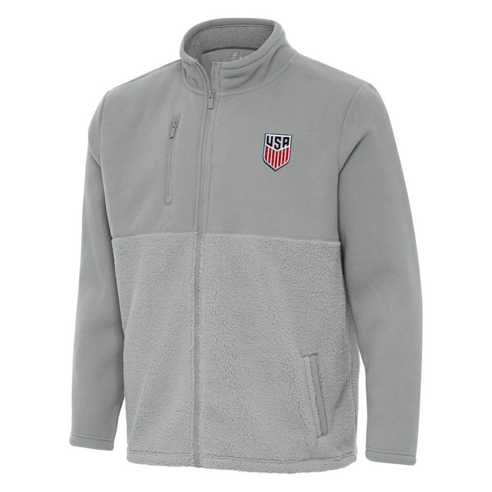 USMNT Antigua Daily Fused Full-Zip Jacket for sale - Gray 
