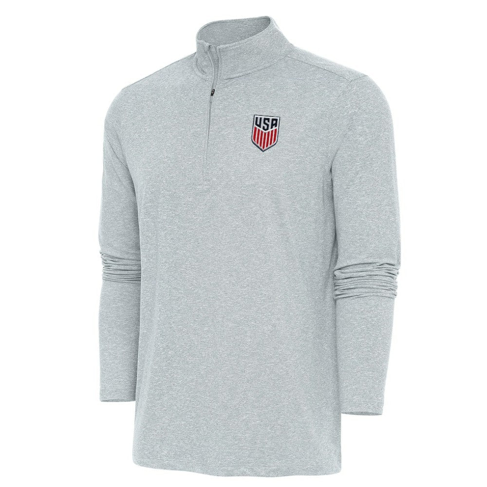 USMNT Antigua Hunk Quarter-Zip Top for sale - Heather Gray 