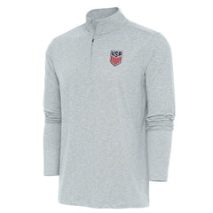 USMNT Antigua Hunk Quarter-Zip Top for sale - Heather Gray 