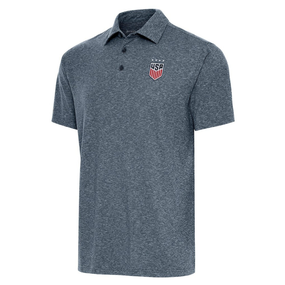USWNT Antigua Par 3 Polo on sale - Heather Navy 