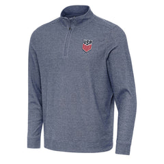 USMNT Antigua Subtle Quarter-Zip Top for sale - Heather Navy 