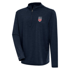 USWNT Antigua Tidy Quarter-Zip Hoodie on sale - Heather Navy 