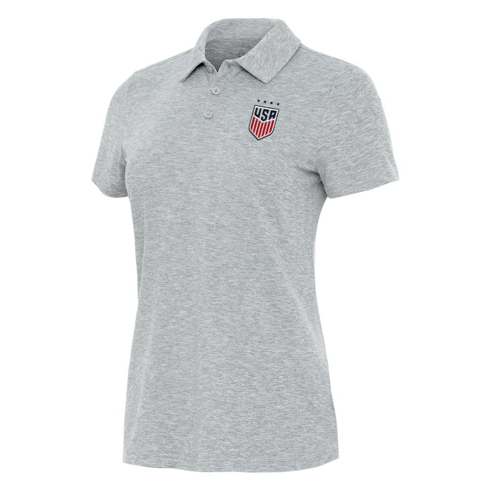 USWNT Antigua Women's Matter Polo on sale - Heather Gray 