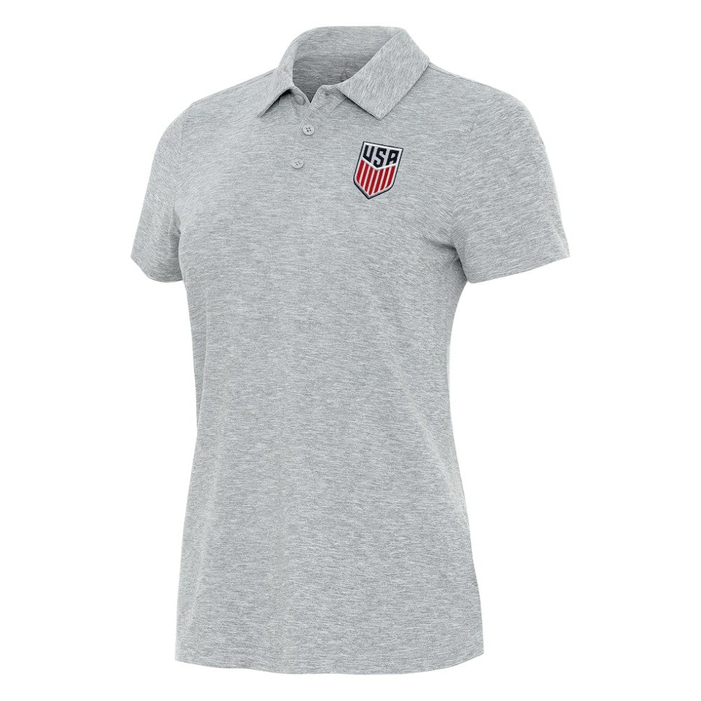 USMNT Antigua Women's Matter Polo for sale - Heather Gray 