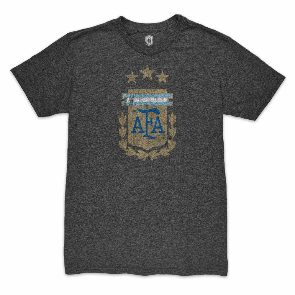 Julián Álvarez Argentina National Team 1863FC Player Retro Tri-Blend T-Shirt for sale - Heather Black 