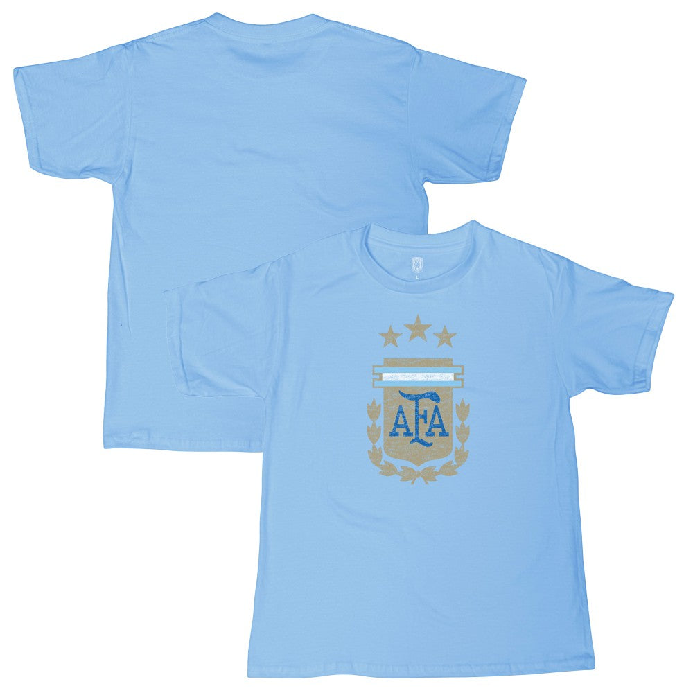 Argentina National Team 1863FC  Youth Badge T-Shirt for sale - Light Blue 