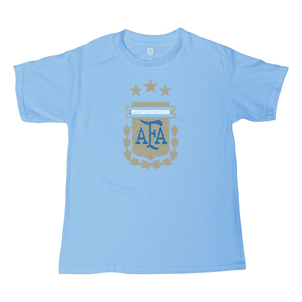 Argentina National Team 1863FC  Youth Badge T-Shirt for sale - Light Blue 