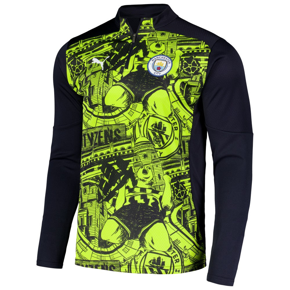 Manchester City 2024/25 Pre-Match dryCELL Quarter-Zip Top for sale - Black 