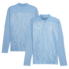 Manchester City 2024/25 Pre-Match dryCELL Quarter-Zip Top Discount - Light Blue 