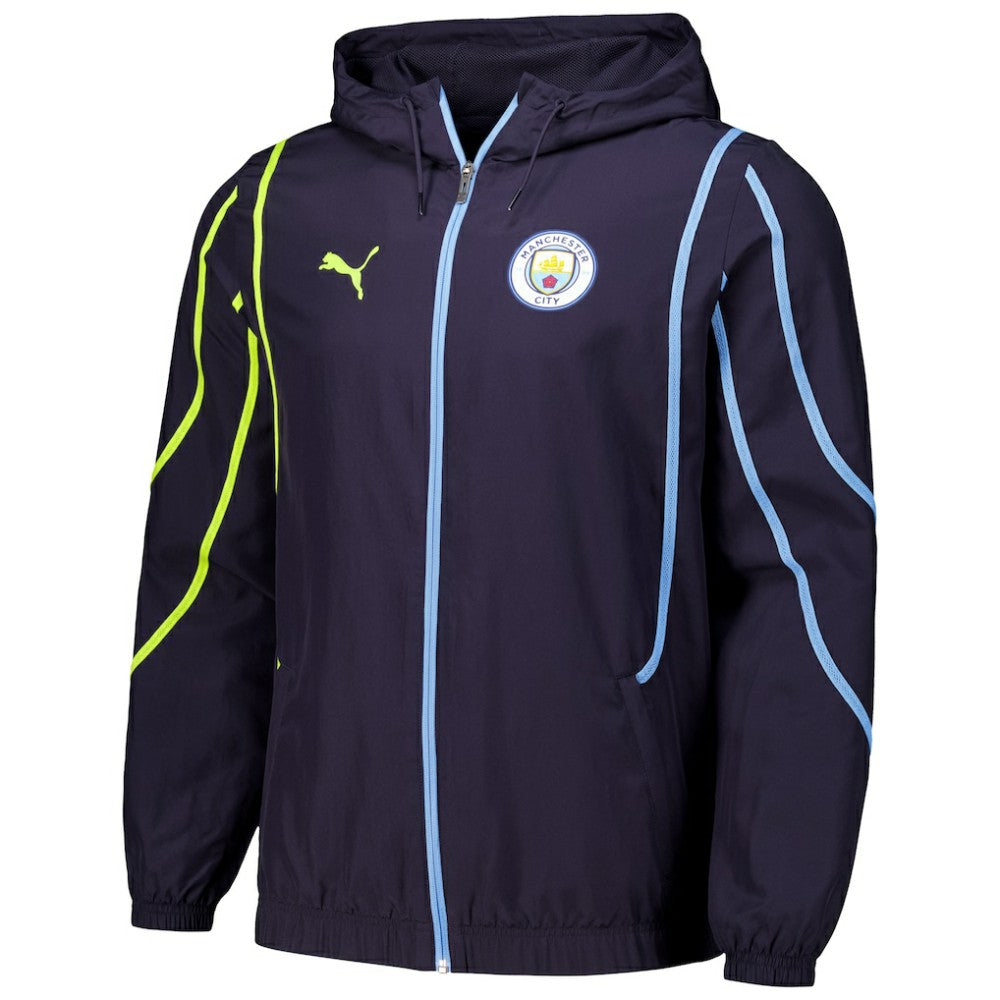 Manchester City 2024/25 Pre-Match Anthem dryCELL Full-Zip Hoodie Jacket Discount - Navy 