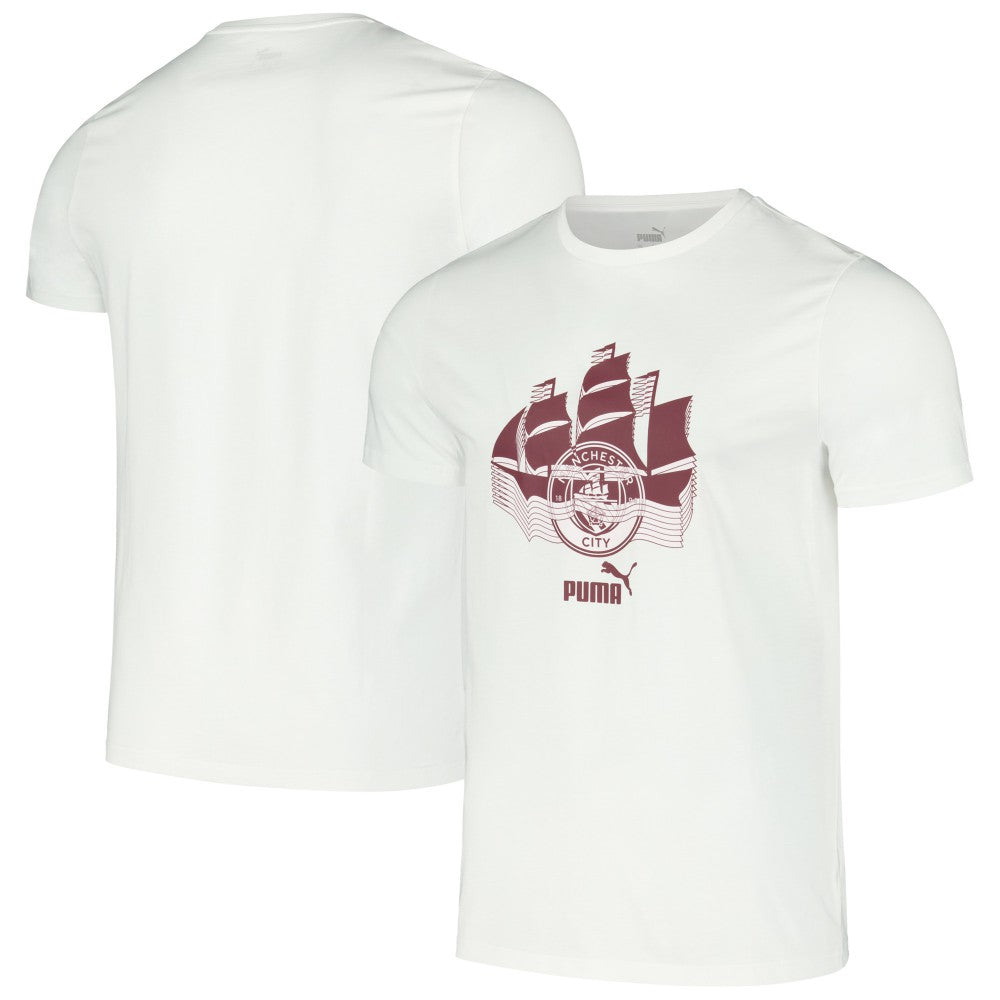 Manchester City ftblCulture T-Shirt Discount - White 