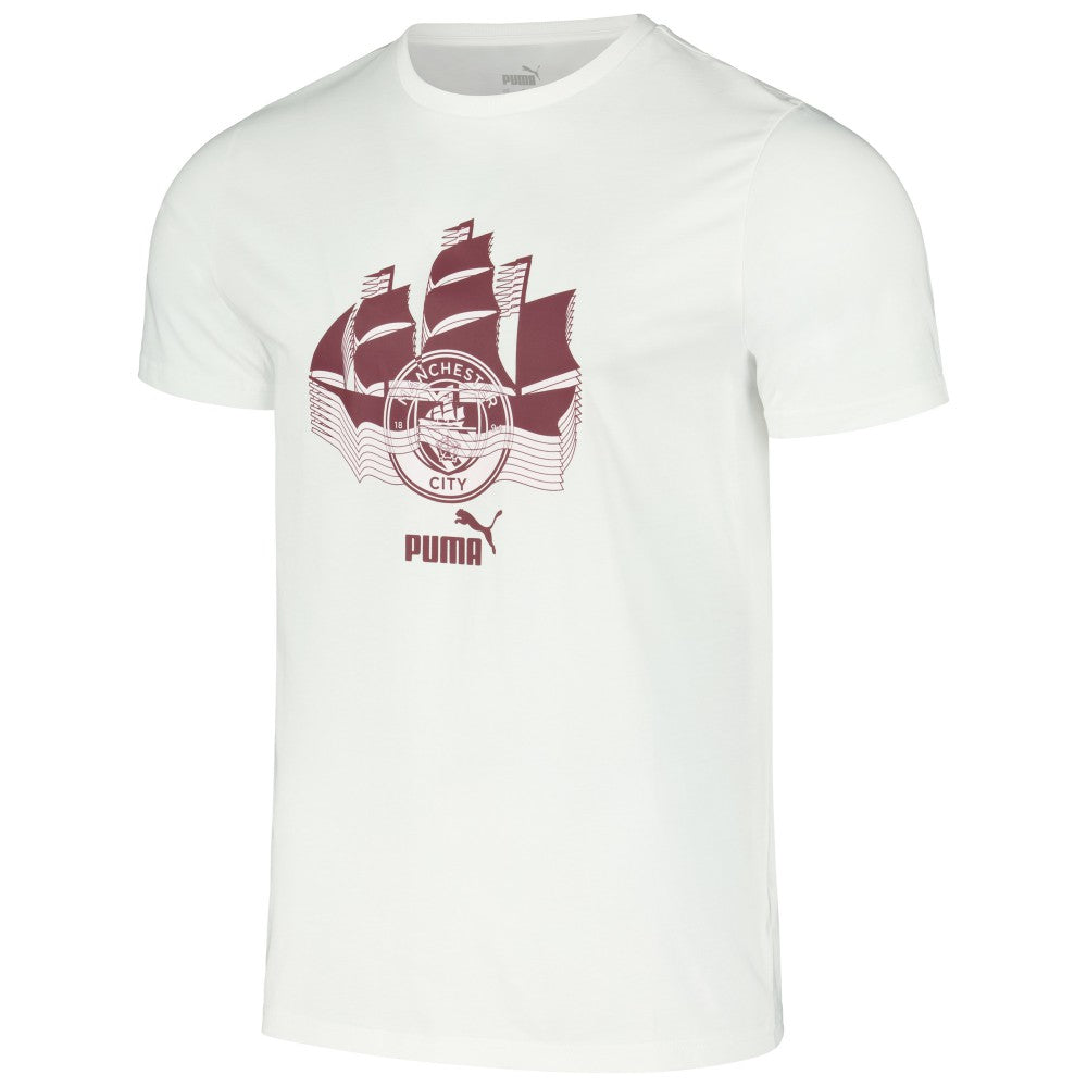Manchester City ftblCulture T-Shirt Discount - White 