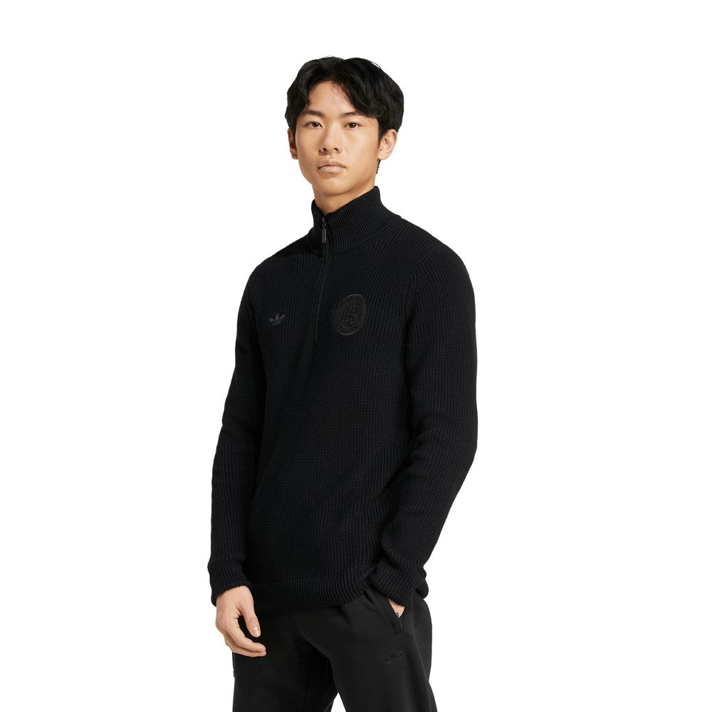Germany National Team Originals 125th Anniversary Culturewear Half-Zip Rib-Knit Top for sale - Black 