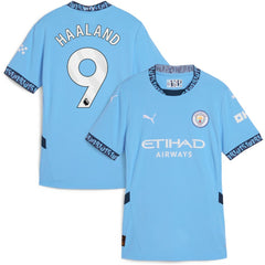Erling Haaland Manchester City Women's 2024/25 Home Replica Player Jersey Discount - Light Blue 