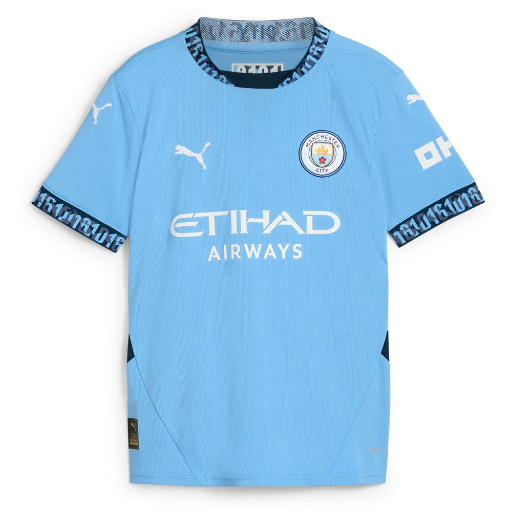 Kevin De Bruyne Manchester City Youth 2024/25 Home Replica Player Jersey Discount - Light Blue 