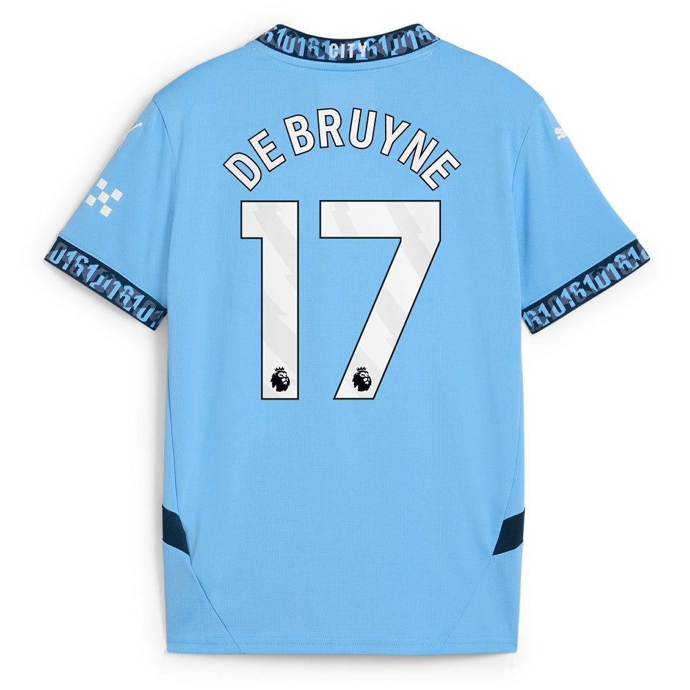 Kevin De Bruyne Manchester City Youth 2024/25 Home Replica Player Jersey Discount - Light Blue 