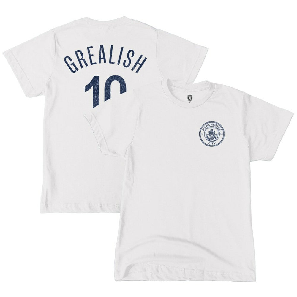 Jack Grealish Manchester City 1863FC Youth Player T-Shirt Discount - White 