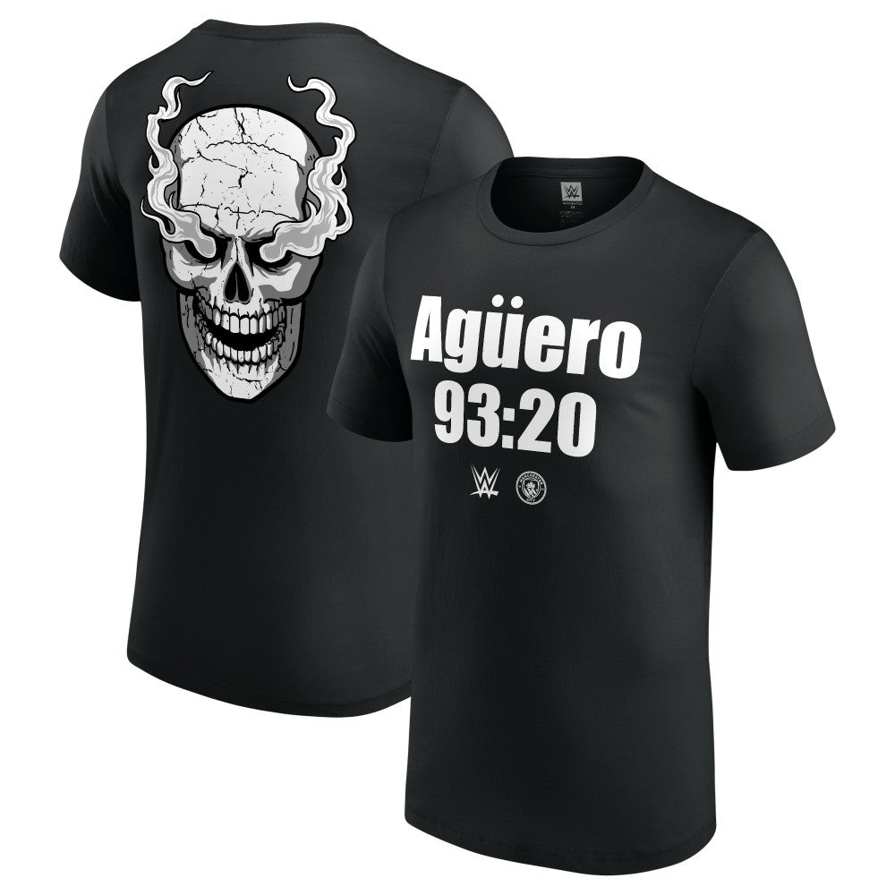 "Stone Cold" Steve Austin WWE x Manchester City Aguero 93:20 T-Shirt Discount - Black 