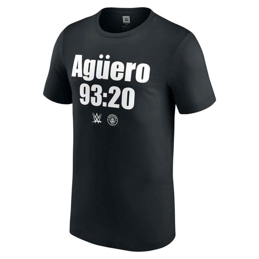"Stone Cold" Steve Austin WWE x Manchester City Aguero 93:20 T-Shirt Discount - Black 