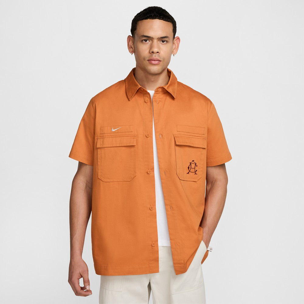 Club America CA x CA Woven Button-Down Shirt Discount - Burnt Orange 
