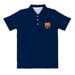 Barcelona Vive La Fete Youth Solid Polo on sale - Navy 