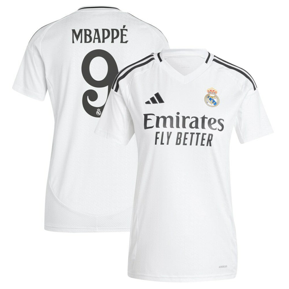Kylian Mbappé Real Madrid Women's 2024/25 Home Replica Player Jersey Discount - White 
