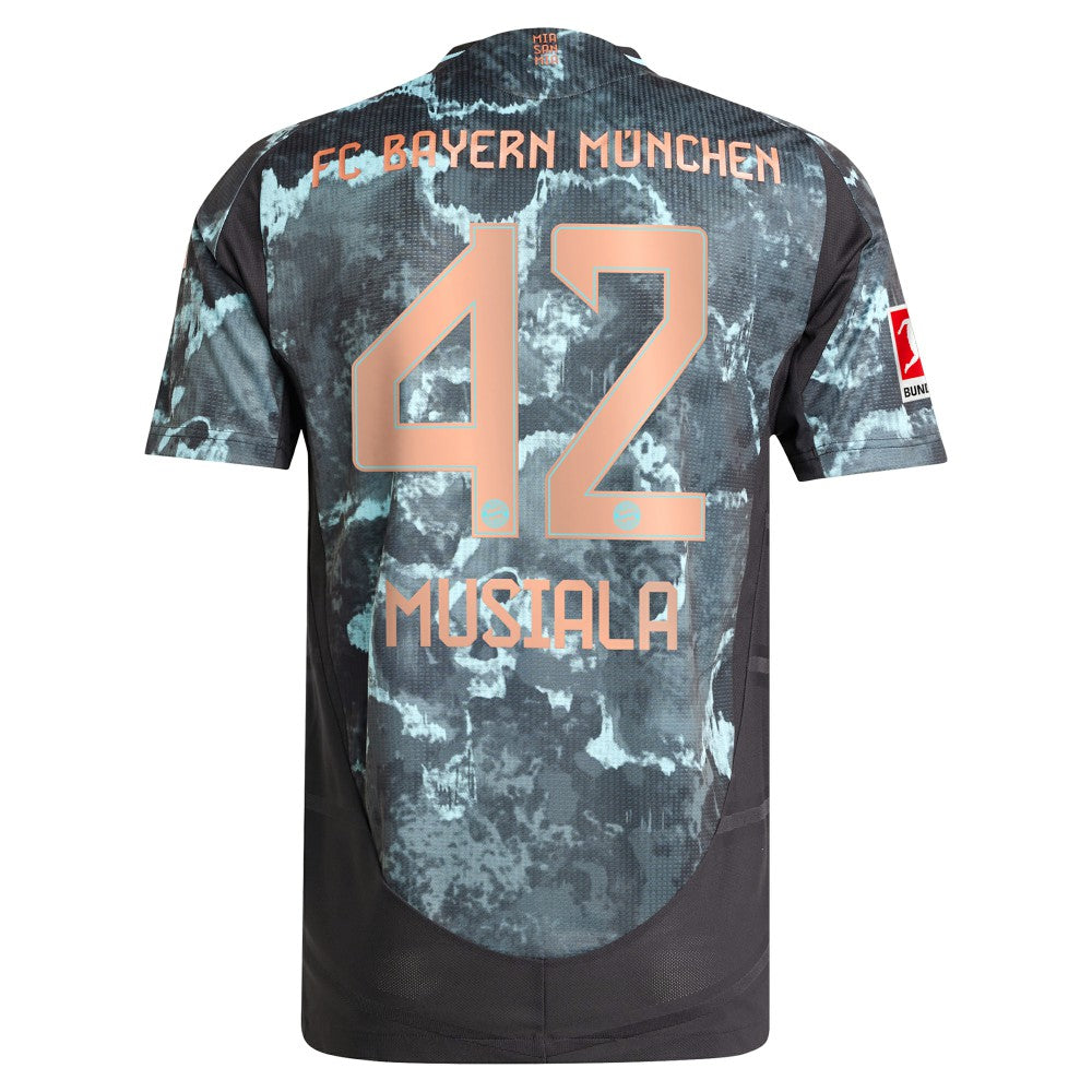 Jamal Musiala Bayern Munich 2024/25 Away Player Jersey on sale - Black 