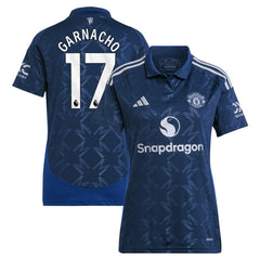 Alejandro Garnacho Manchester United Women's 2024/25 Away Replica Player Jersey Discount - Navy 