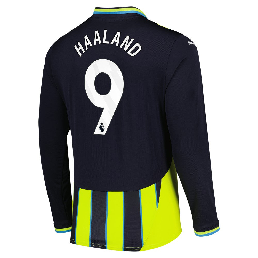 Erling Haaland Manchester City 2024/25 Away Replica Long Sleeve Player Jersey Discount - Navy 