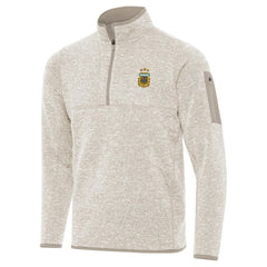 Argentina National Team Antigua Fortune Quarter-Zip Pullover Jacket for sale - Cream 
