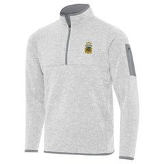 Argentina National Team Antigua Fortune Quarter-Zip Pullover Jacket for sale - Heather Gray 