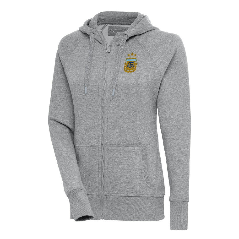 Argentina National Team Antigua Women's Victory Full-Zip Hoodie for sale - Heather Gray 