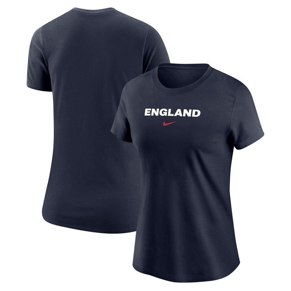 England National Team Women's Wordmark T-Shirt for sale - Navy 