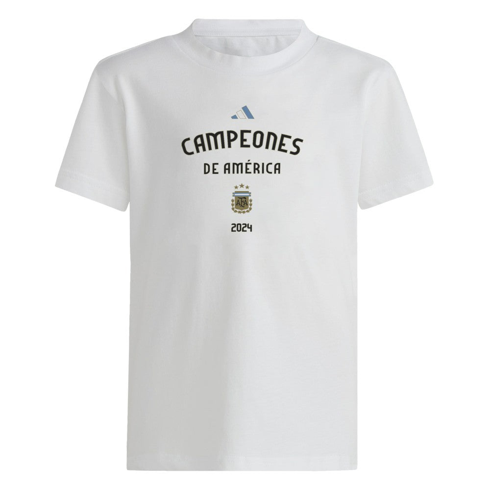Argentina National Team Youth 2024 Copa America Champions T-Shirt for sale - White 