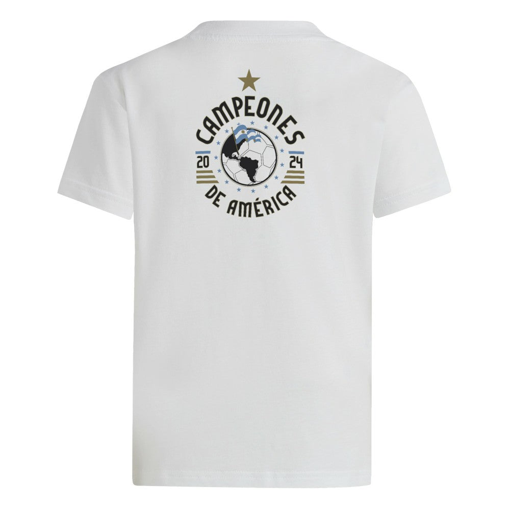 Argentina National Team Youth 2024 Copa America Champions T-Shirt for sale - White 
