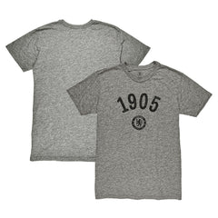 Chelsea 1863FC Established Year Vintage Tri-Blend T-Shirt on sale - Heather Gray 
