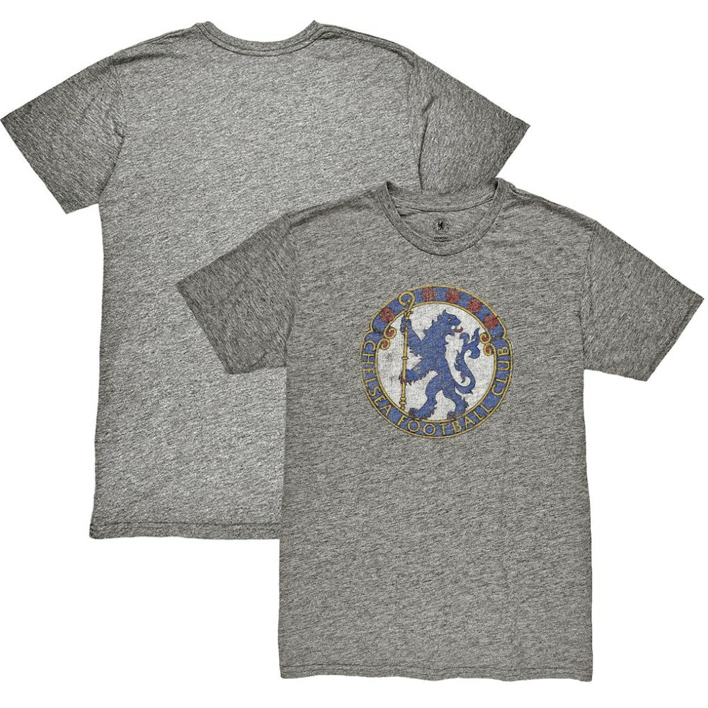 Chelsea 1863FC Retro Badge Vintage Tri-Blend T-Shirt on sale - Heather Gray 