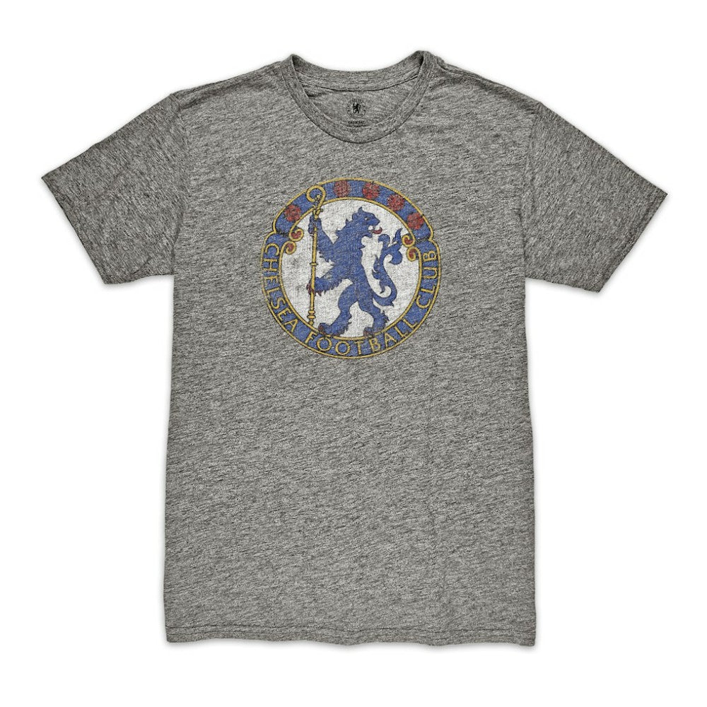 Chelsea 1863FC Retro Badge Vintage Tri-Blend T-Shirt on sale - Heather Gray 