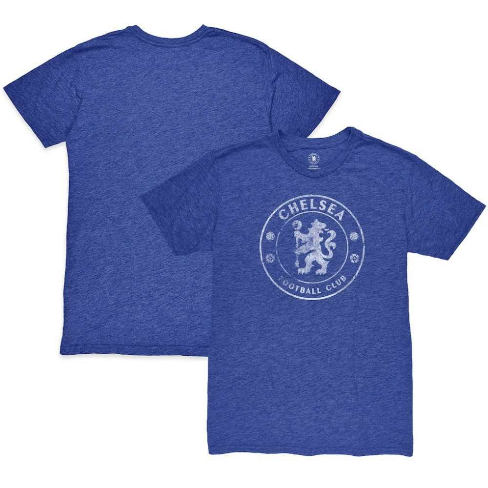 Chelsea 1863FC Mono Badge Vintage Tri-Blend T-Shirt on sale - Heather Blue 