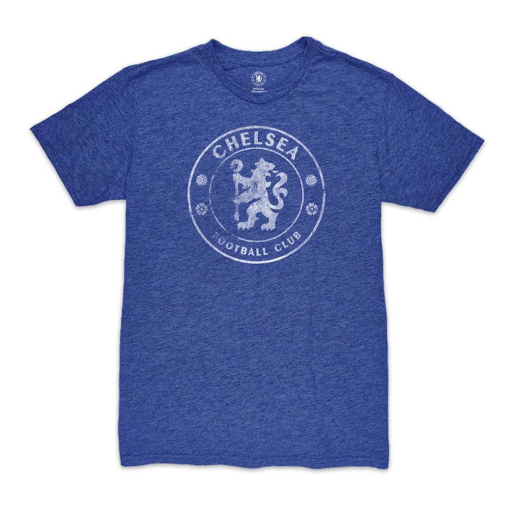 Chelsea 1863FC Mono Badge Vintage Tri-Blend T-Shirt on sale - Heather Blue 