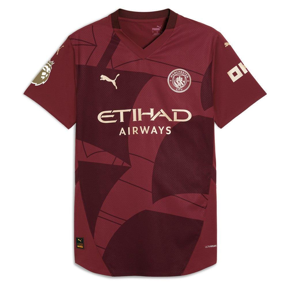 Erling Haaland Manchester City 2024/25 Third Player Jersey Discount - Burgundy 