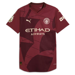 Erling Haaland Manchester City 2024/25 Third Player Jersey Discount - Burgundy 