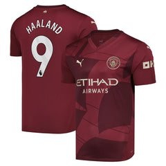 Erling Haaland Manchester City 2024/25 Third Replica Player Jersey Discount - Burgundy 