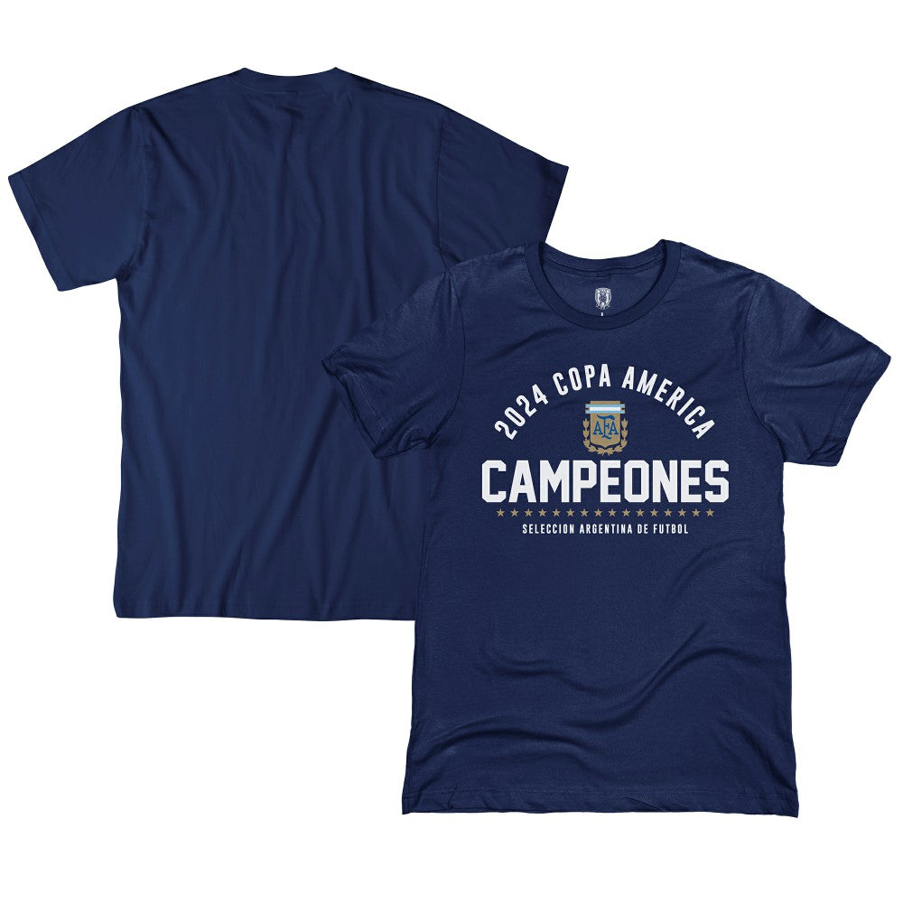 Argentina National Team 1863FC 2024 Copa America Champions T-Shirt for sale - Navy 
