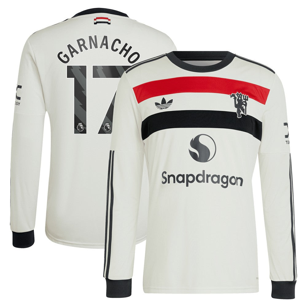 Alejandro Garnacho Manchester United Originals  2024/25 Third Replica Long Sleeve Jersey Discount - Cream 