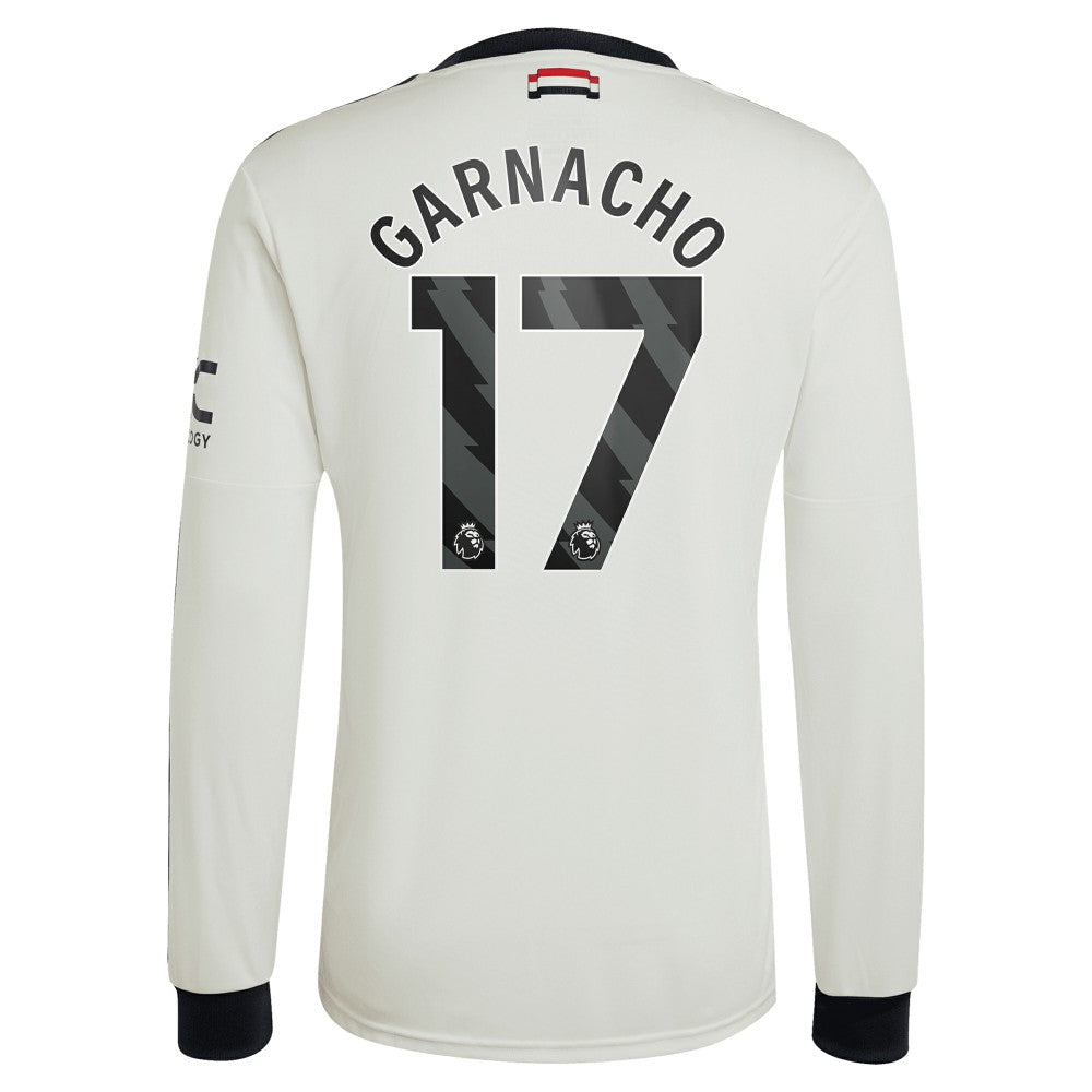 Alejandro Garnacho Manchester United Originals  2024/25 Third Replica Long Sleeve Jersey Discount - Cream 